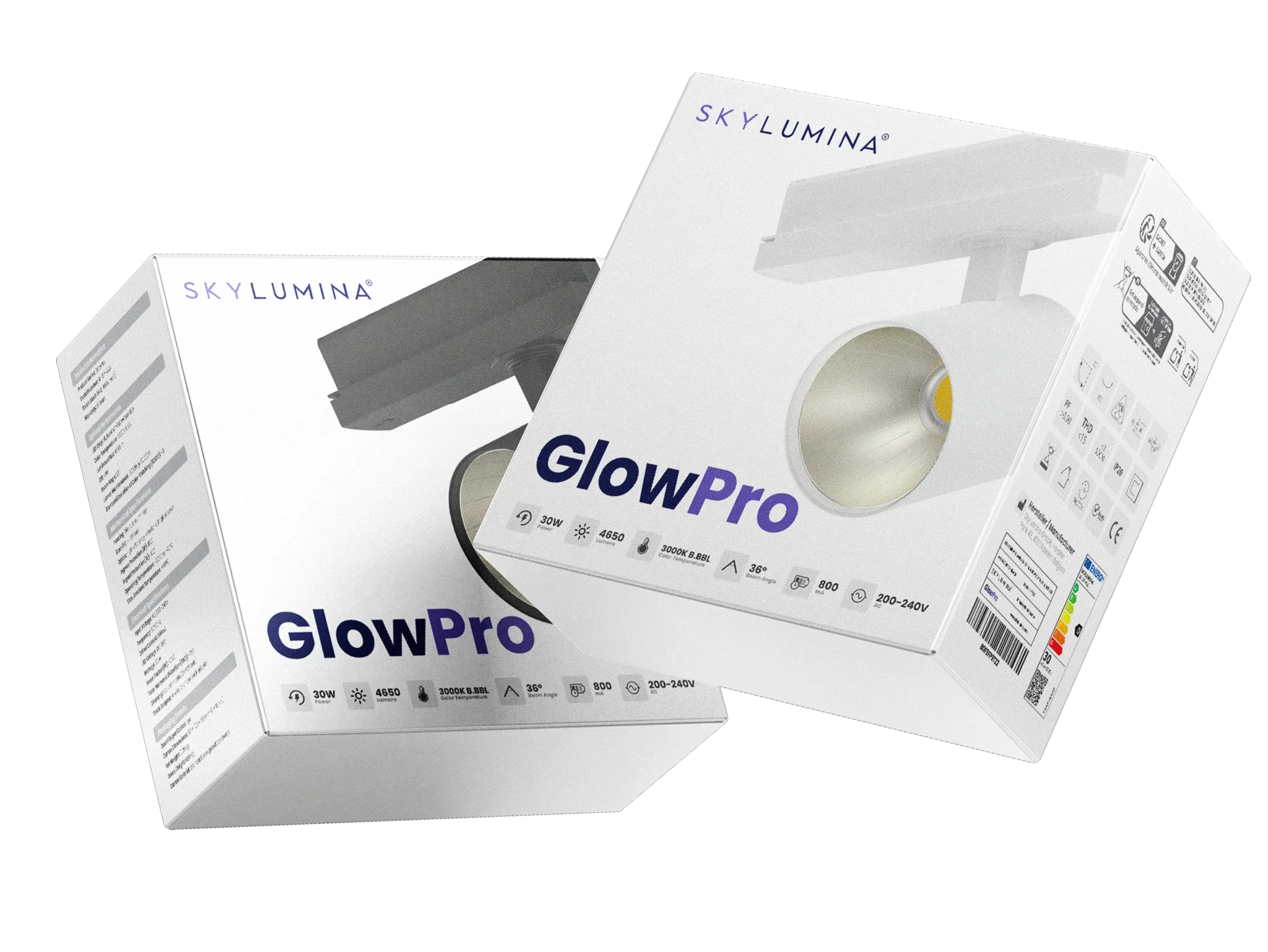 GlowPro Schienenstrahler — interaktives 3D-Modell