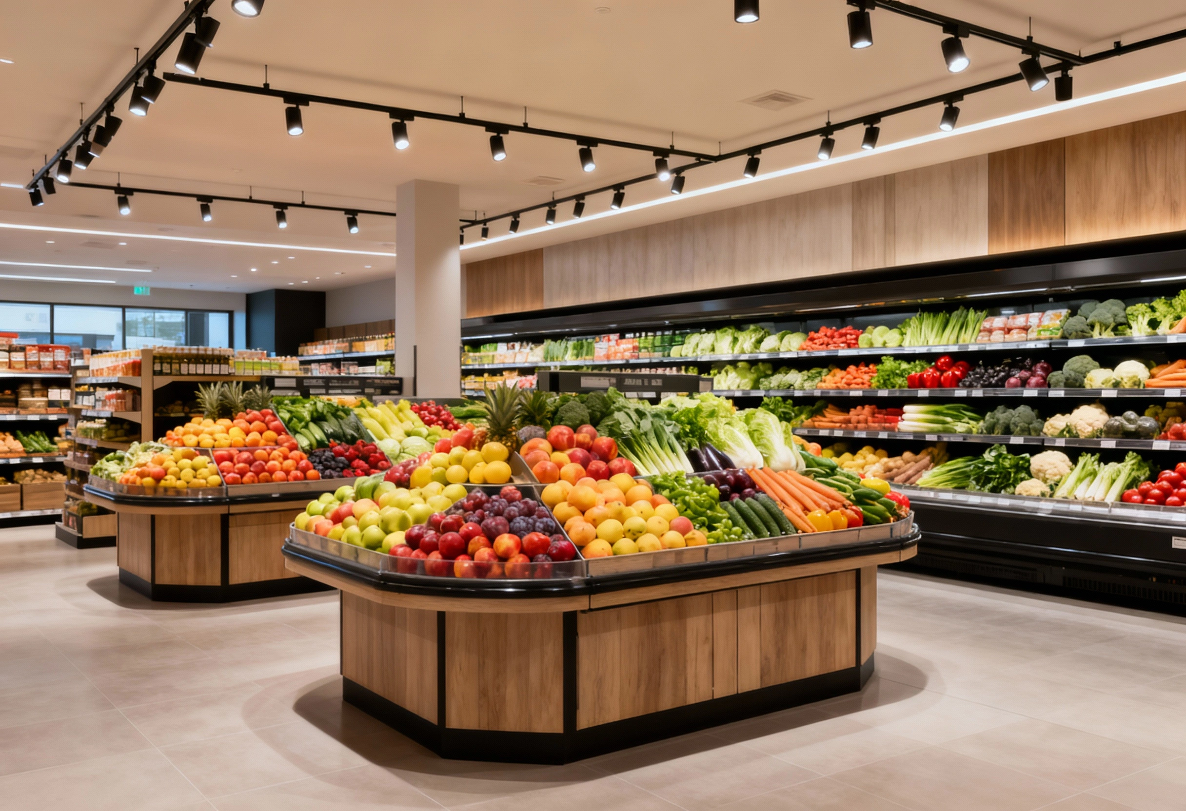 GlowPro im Supermarkt — frische Lebensmittel in farbtreuer Beleuchtung